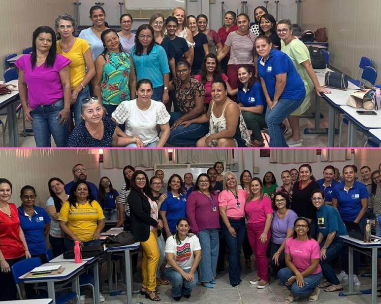 Enfermeiras realizam palestra para profissionais da Educação sobre Outubro Rosa