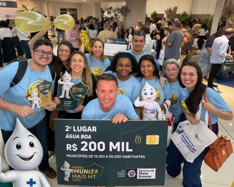 Água Boa conquista Selo Ouro no Programa Imuniza Mais MT e recebe R$ 200 mil em premiação