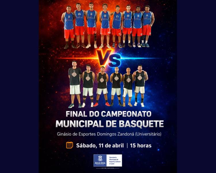 Final do Campeonato Municipal de Basquete acontece neste sábado no Ginásio Domingos Zandoná
