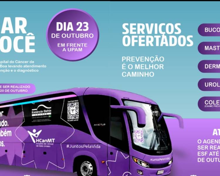 Água Boa vai receber ônibus do Hospital de Câncer para campanha de prevenção