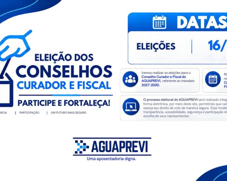 Eleições AGUAPREVI: Votação para os Conselhos Curador e Fiscal acontece no dia 16 de outubro